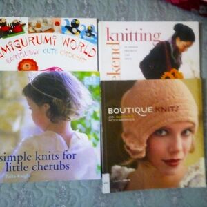 Knitting and Crochet Book Set 4 books used good condition